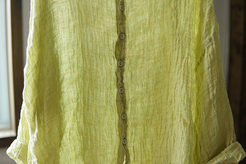 276 Color-woven Linen Breathable And Non-transparent Hand-embroidered Thread Sun-protective Shirt Jacket Women's Top_ecoleips.com