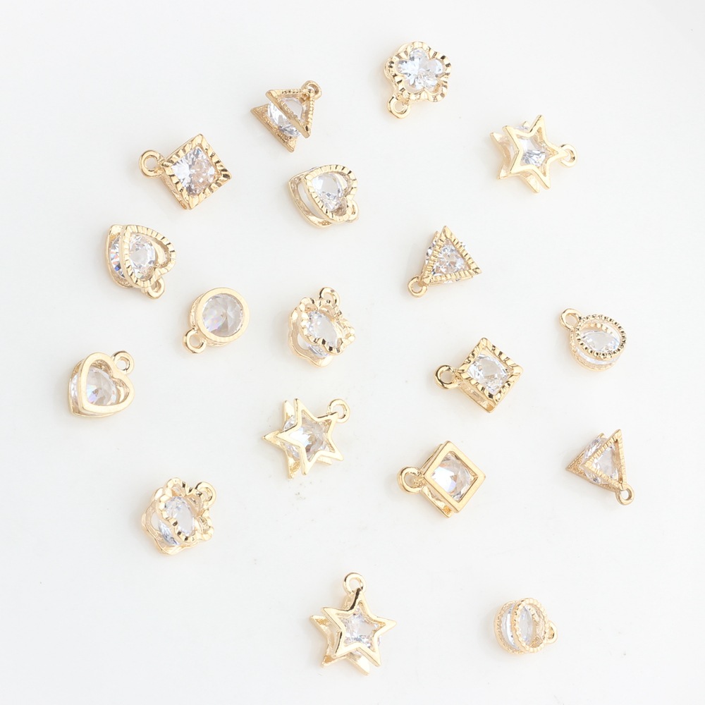 40g Weight Pendant Jewelry Making Type DIY Jewelry Accessories Classification 1 Piece Quantity Alloy Material Geometric, Star, Heart Shape Pattern Plating Design Simple Style Style 1 Piece Alloy Geometric Star Heart Shape Pendant 1