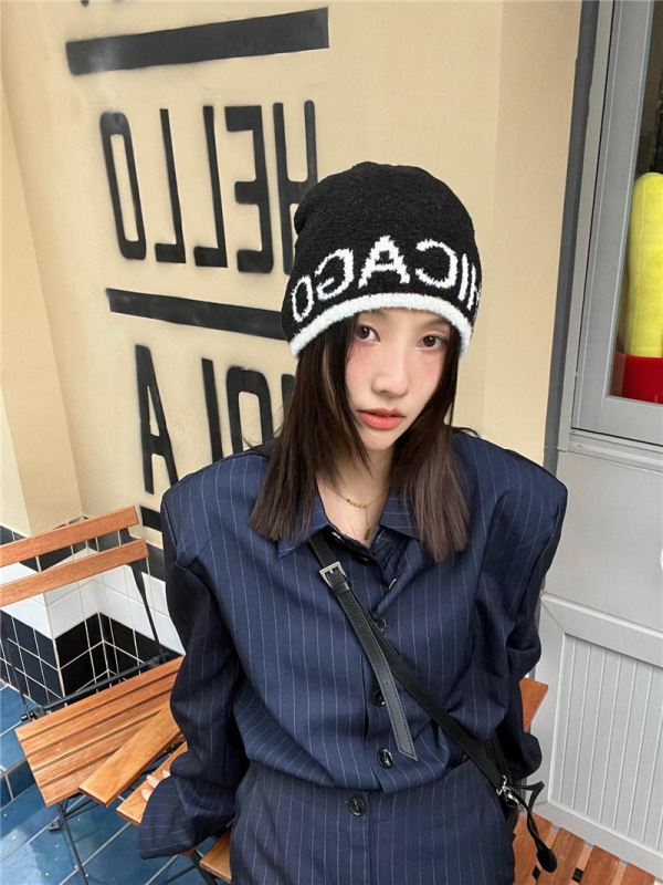 针织帽子女秋冬保暖包头冷帽韩版百搭街头潮牌毛线帽凹造型显脸小|undefined