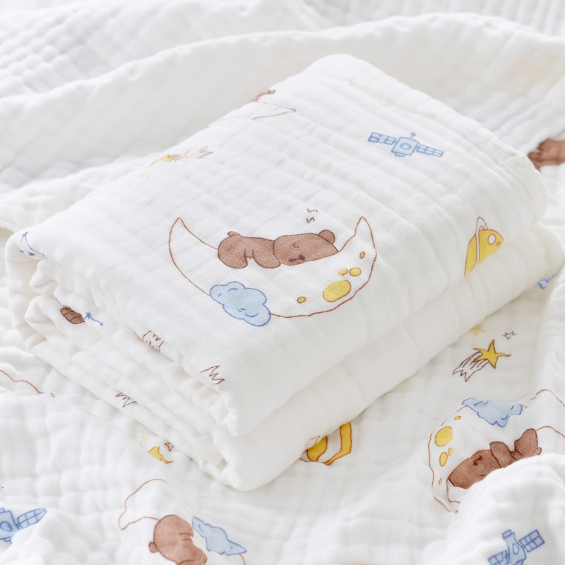 Baby Bath Towel Cotton Four-layer Gauze High-density Baby Products Newborn Children's Blanket Towel Quilt Newborn Holding Quilt Package