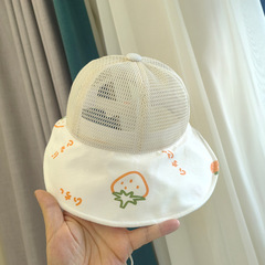 兒童防曬帽子夏季男童大帽檐遮陽帽女童寶寶太陽帽全網眼鴨舌帽潮
