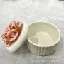 桌面陶瓷粉色戒指收纳罐