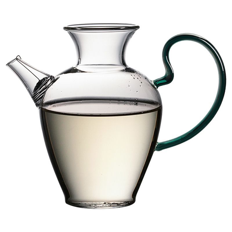 仿宋高硼硅玻璃大号泡茶壶 家用手执花茶壶 透明玻璃分茶器
