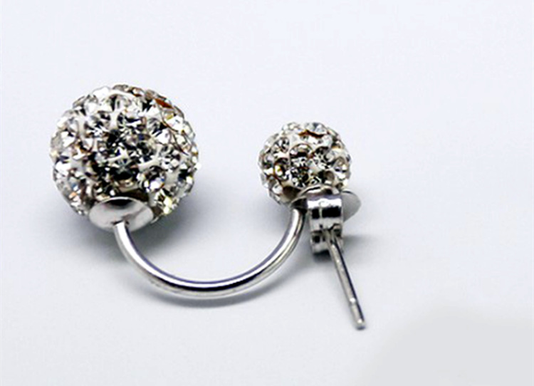 Ear Studs Classification 1 Pair 925 Sterling Silver Round Ear Studs
