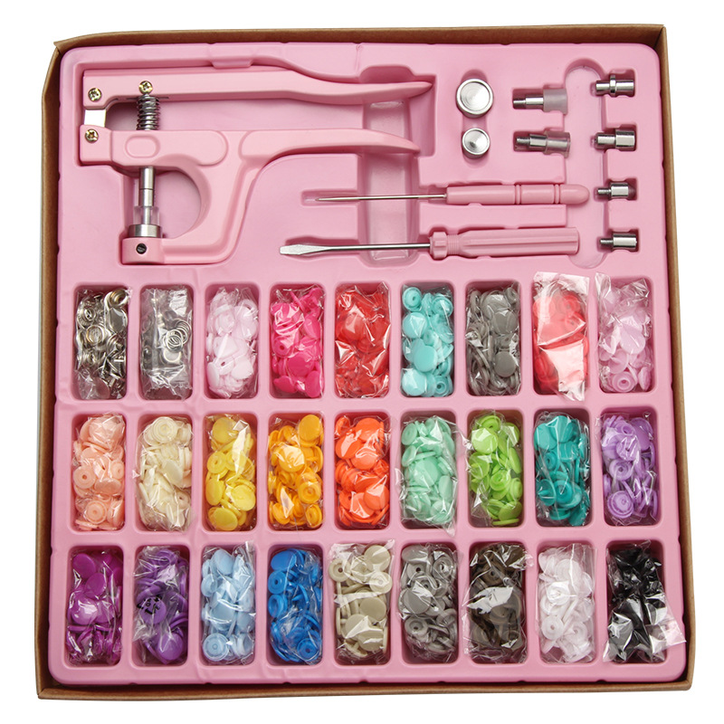 Cross-border resina T5 hebilla de cuatro articulaciones caja de regalo bebé sin costuras hebilla oculta niño y madre botón desmontaje y montaje de una pieza botón a presión traje