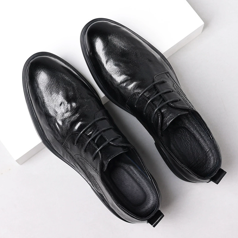 Осенняя обувь, классический пиджак, удобная обувь с острым носком для отдыха, кожаная обувь в английском стиле, натуральная кожа