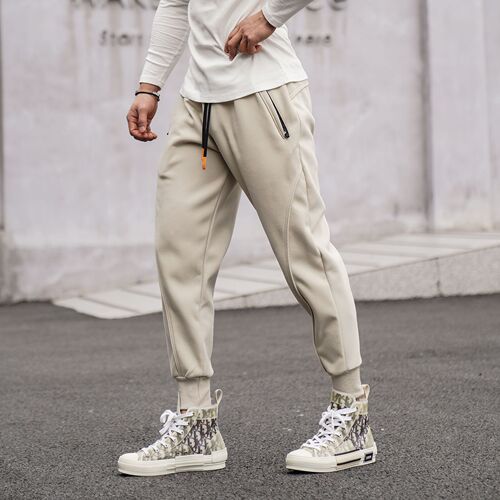  Autumn Sports Men's Running Fitness Daily Casual Matching Training Composite Fabric Large Size Trousers New Style