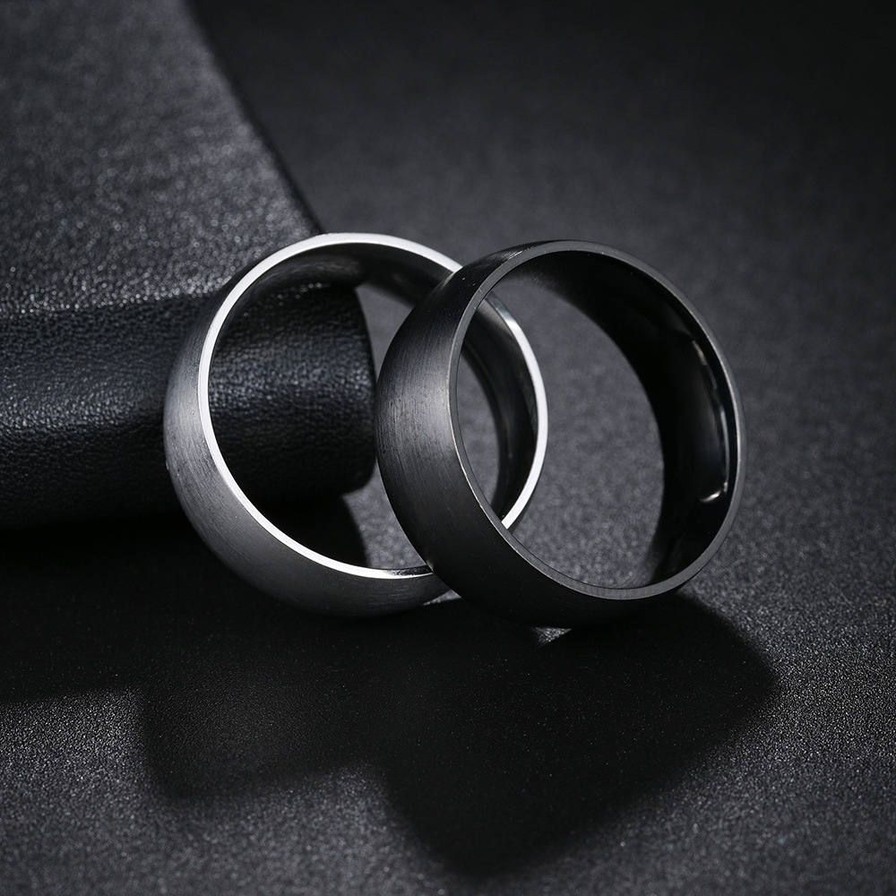 1 Piece Simple Style Geometric Stainless Steel Plating Men's Rings display picture 3