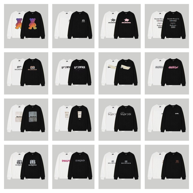 Cross-Border Paris High-End Version B Brand 25S Autumn and Winter New Heavyweight Pure Cotton Crewneck Sweatshirt Casual Versatile Unisex Style Cross-Border Paris High-End Version B Brand 25S Autumn and Winter New Heavyweight Pure Cotton Crewneck Sweatshirt Casual Versatile Unisex Style