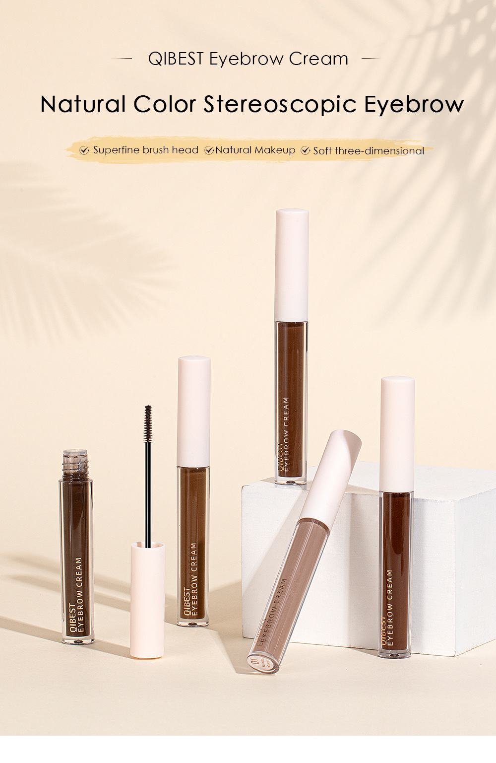 Carina QIBEST 3D crème, décoloration, sans halo, liquide, imperméable, Anti-transpiration, maquillage Gel de teinture des sourcils_voghion.com