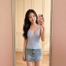�������͸߶�Ůװ miuϵ26�����¿ɫ��ԼV����֯��������Ů