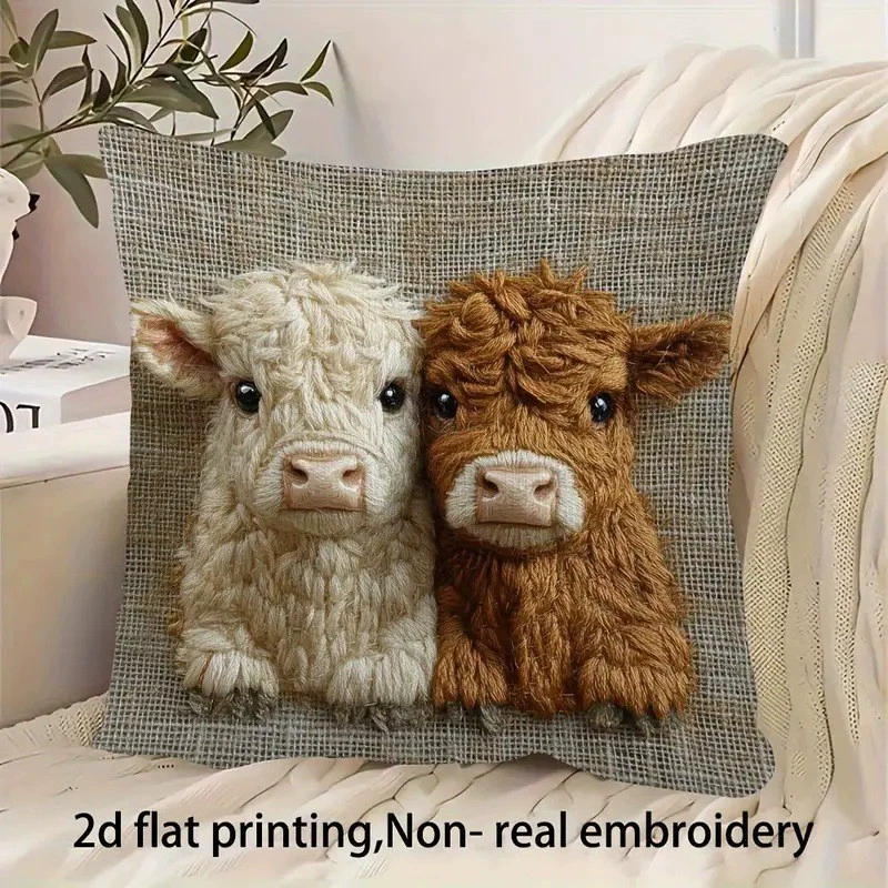 Pillow, plush pillowcase, cute sofa with animals, (Cross-border trading)