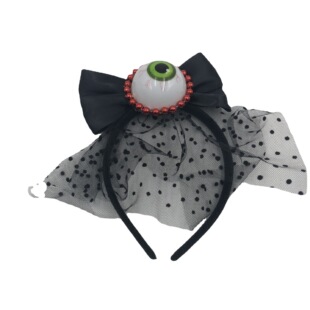 Factory Direct Supply Halloween Bow Tie Eyes Headband Ghost Festival Headband Horror Eyes Ball Props Headwear