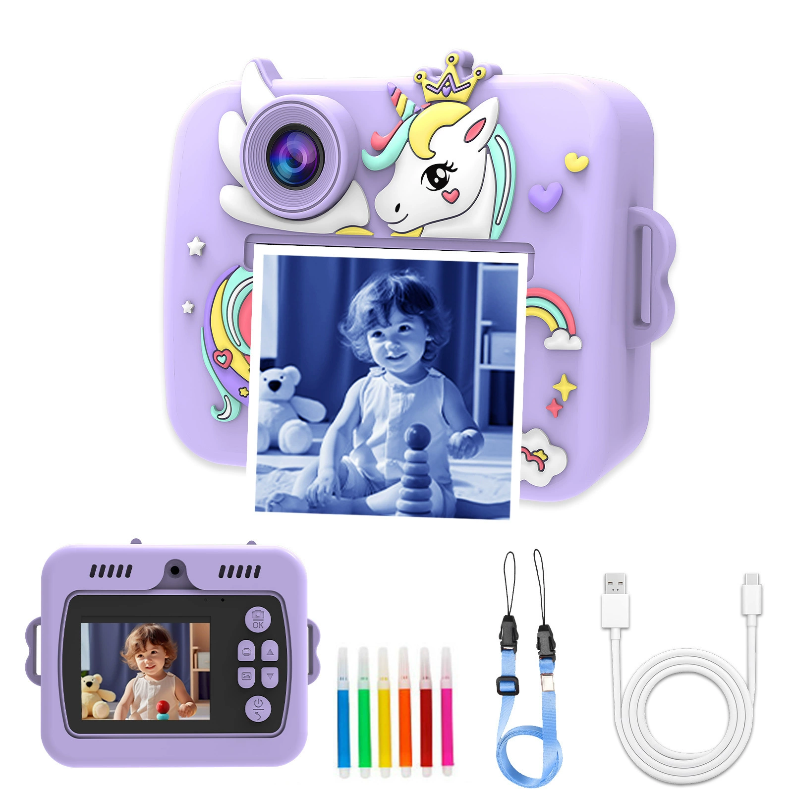 (Cross-border trading), polaroid, cartoon camera