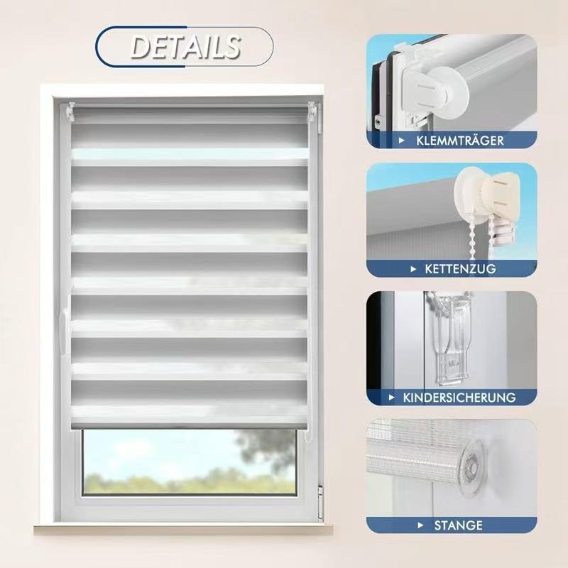Cortinas de gasa suaves semisombreadas, cortinas de gasa suaves semisombreadas accesorios de cortinas minoristas transfronterizas blancas / grises terminadas