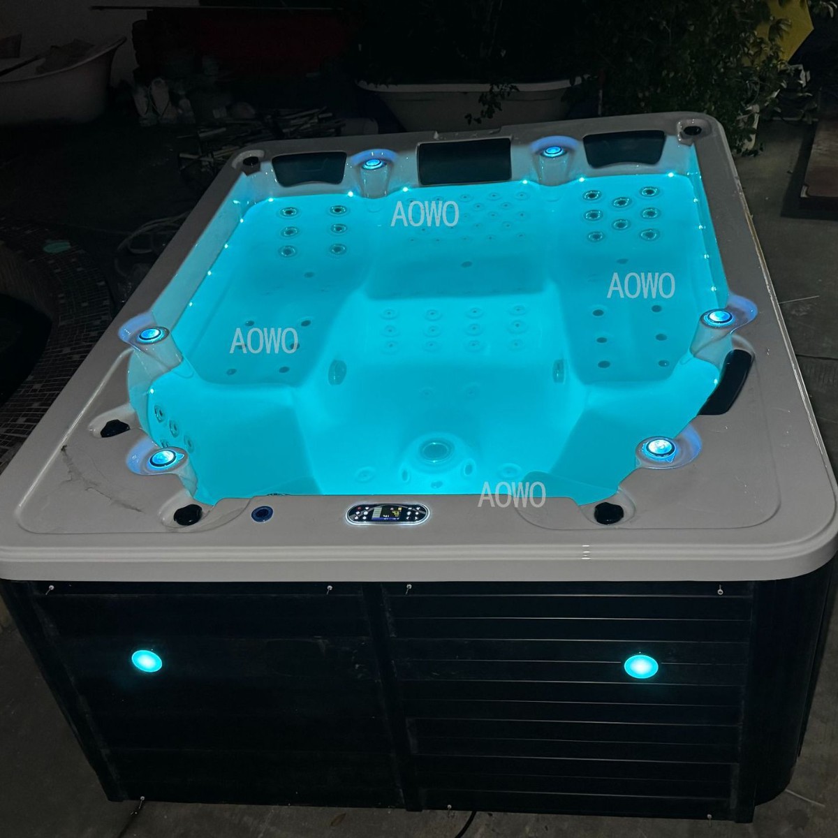 Jardín al aire libre Villa bañera spa bañera acrílica piscina surf masaje jacuzzi certificado