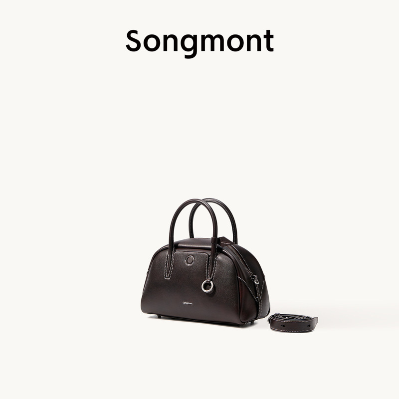 【ウェンチと同じスタイル】Songmont 山下裕松トレース ミニボウリングバッグ 通勤クロスボディボストンバッグ|undefined