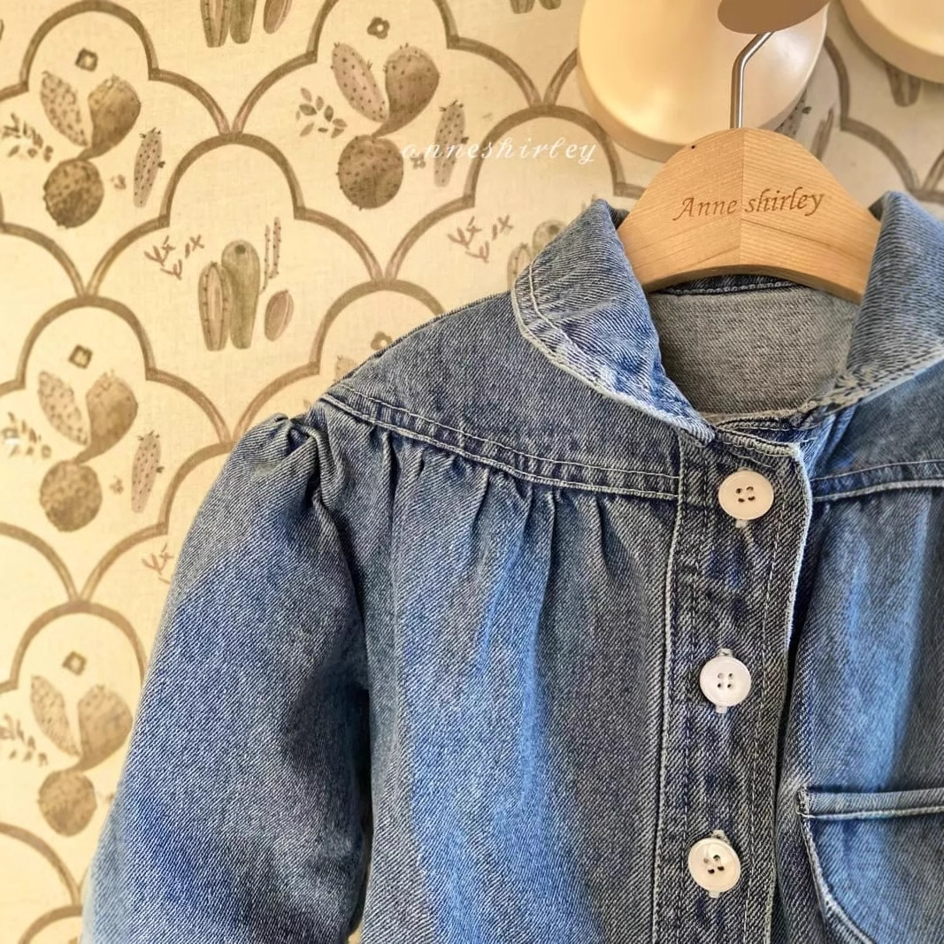Abrigo de mezclilla para Niñas Ropa de principios de primavera ropa de estilo coreano ropa para niños abrigo de estilo occidental para niñas cardigan de mezclilla para niños abrigo de primavera y otoño