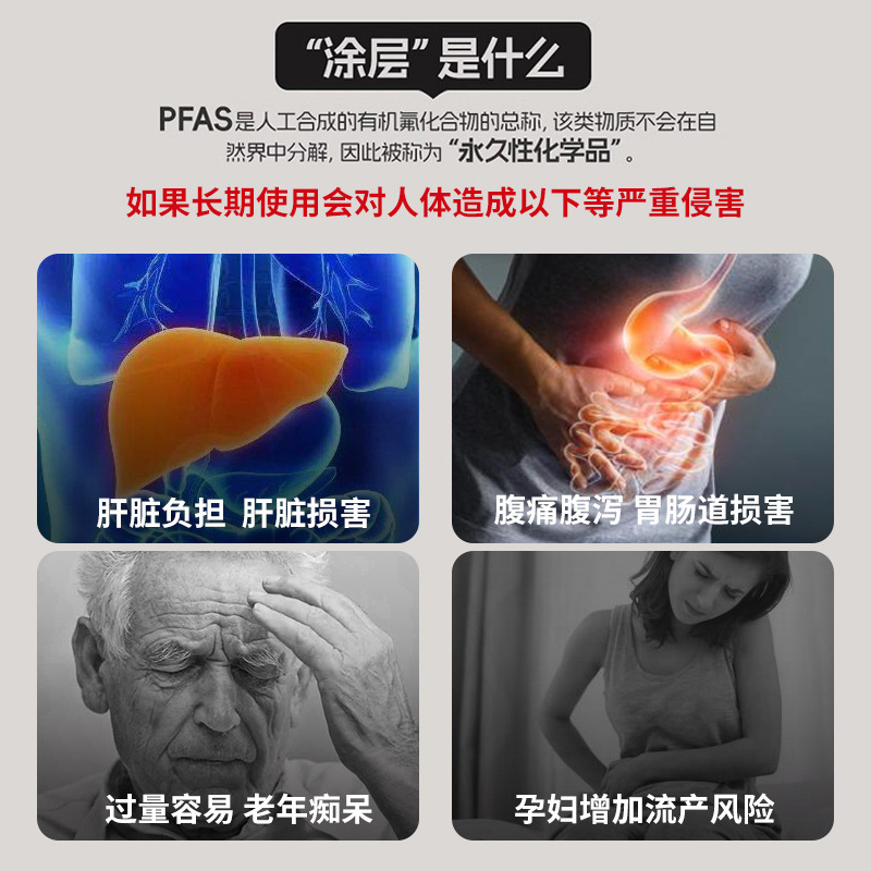 316 panela de acero inoxidable sin pegajosidad de Alemania para engrosar la olla de frita de horno electromagnético sin recubrimiento de grado alimenticio