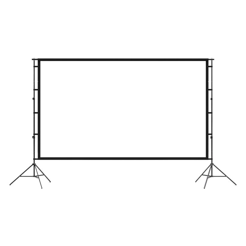 Уличный проекционный экран с большим экраном для домашнего использования, антибликовый экран 100inch с подставкой для портативного проектора для кемпинга на открытом воздухе.