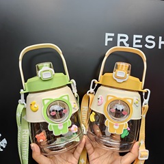 Children's Big Belly Cup Space Capsule Cartoon Large Capacity Sealed Household Straw Student Water Cup Portable Cute Water Cup