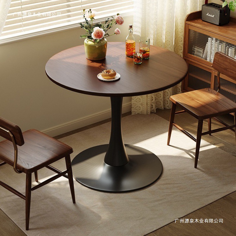 Nordic Tulip Round Table Simple Leisure Negotiation Table Cafe Milk Tea Shop Dining Table Internet Celebrity Round Table Balcony Table