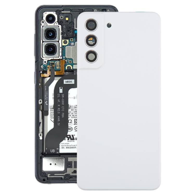 Para Samsung para Galaxy S21 FE SM-G990B Batería trasera cubierta con anillo de fase