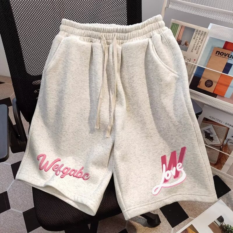 American High Street Sports Shorts for Men, Summer 2026 Casual Pants, Loose Bf Style, Lazy Straight-Leg Couple's Five-Point Shorts American High Street Sports Shorts for Men, Summer 2026 Casual Pants, Loose Bf Style, Lazy Straight-Leg Couple's Five-Point Shorts