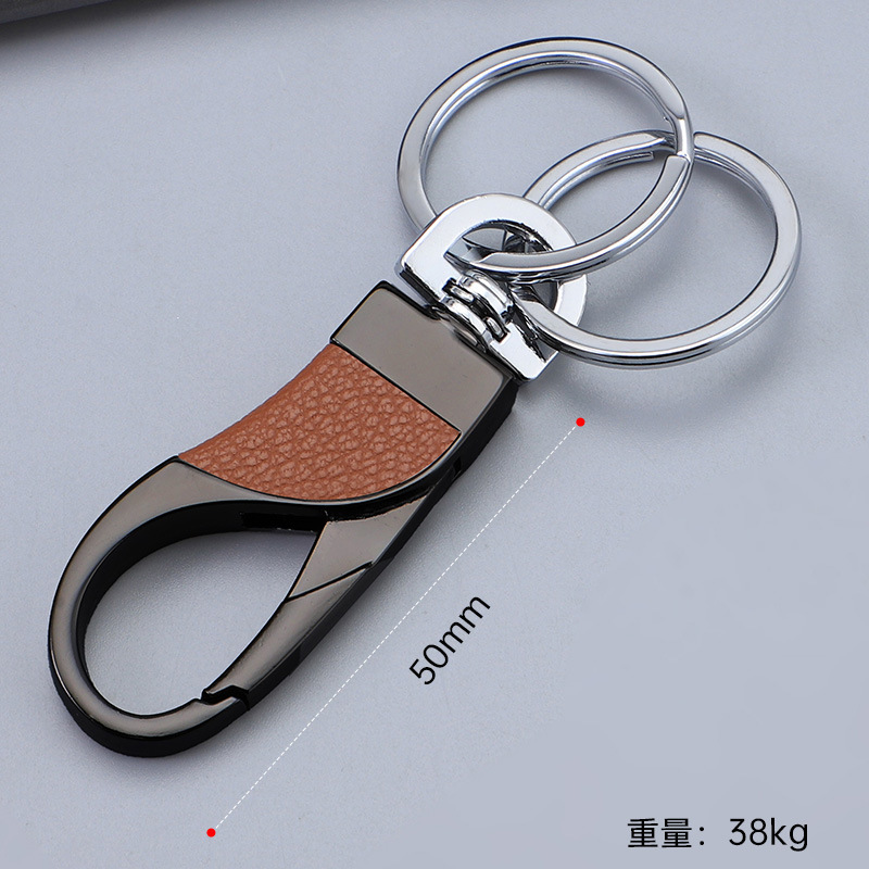 Comercio transfronterizo llavero de coche colgante de llave de hombre al por mayor llavero de metal simple de alta gama Amazon