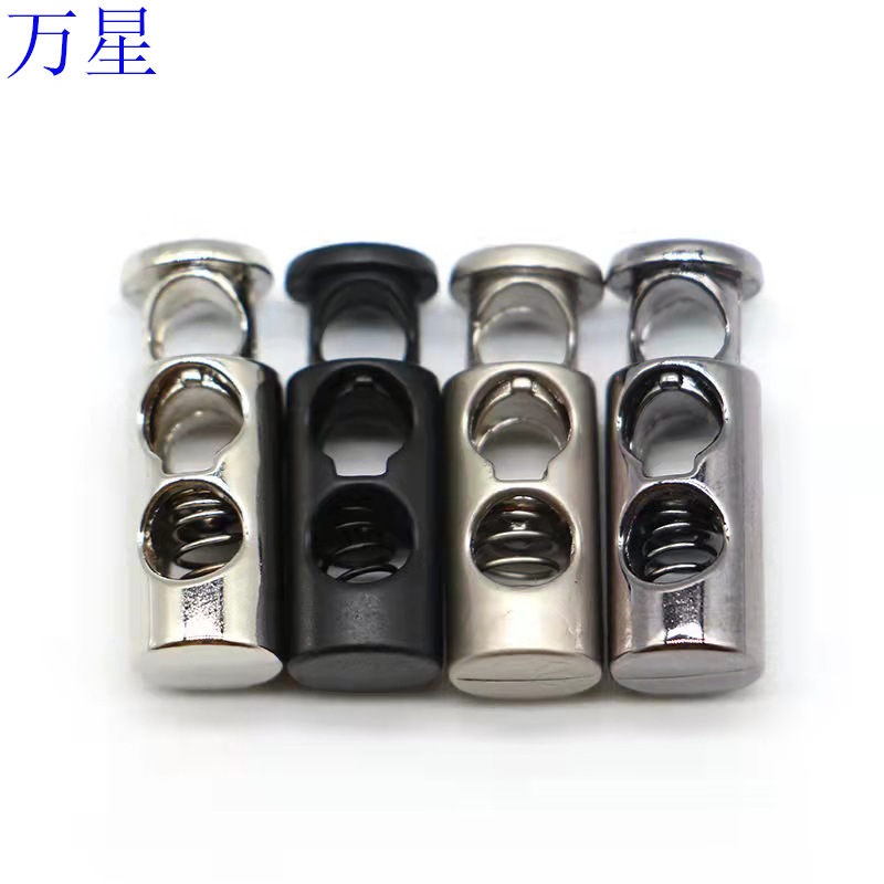 现货双孔弹簧扣绳子扣卡扣羽绒服腰带绳调节扣压力弹簧扣辅料配件-阿里巴巴