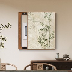 新しい中国風の竹電気メーターボックス装飾絵画配電ボックススイッチ遮断弱電流ボックス垂直吊り絵画