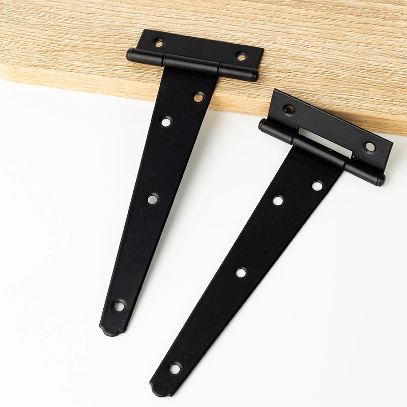 Cross-mirror T-shaped hinge, triangular hinge with groove shaft bearing door and window hardware black finish hardware accessory