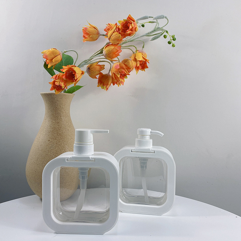 可爱大容量按压式乳液分装瓶洗发水洗手液沐浴露洗洁精替换空瓶子