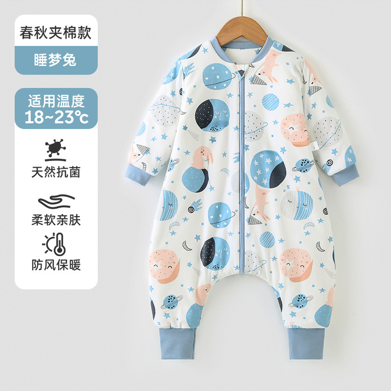 婧麒婴儿衣服春秋冬款恒温宝宝分腿儿童睡袋冬季加厚防寒四季通用|undefined