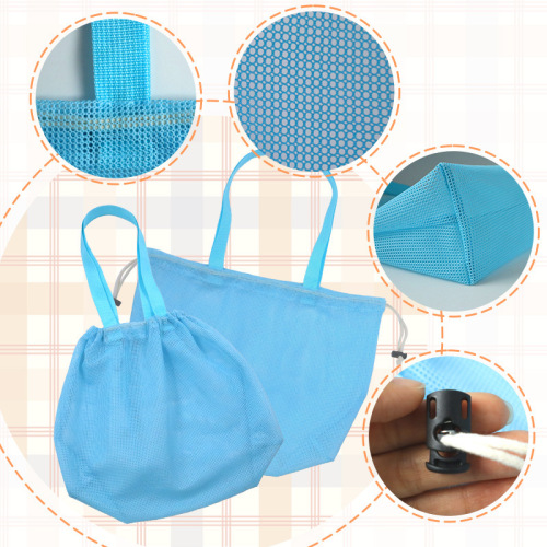 JIT Amazon drawstring beach toy seashell storage net bag hand-held beach seaside party travel drawstring bag