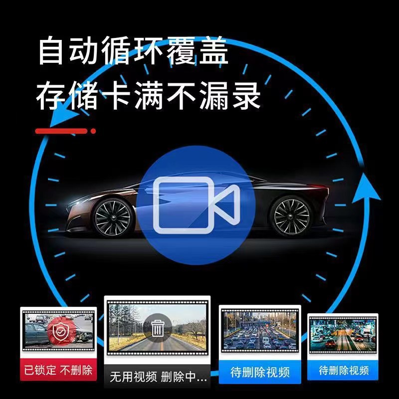 Carefully Selected Cross-Border Dashcams with 3inch Wifi Reversing Camera Connections, Dual-Lens Mobile Phone Connectivity, 3inch High-Definition Night Vision