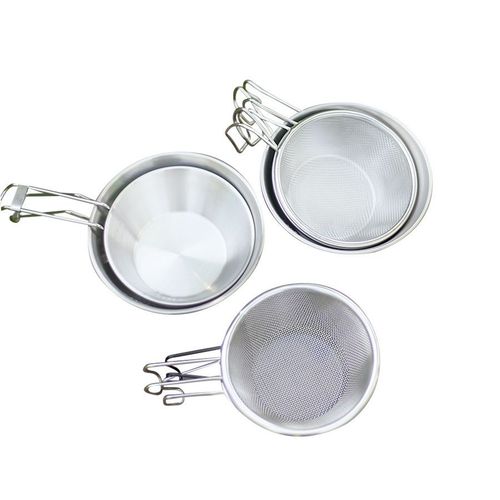 Outdoor camping snow pull bowl 304 stainless steel picnic bowl portable camping camping tableware folding bowl
