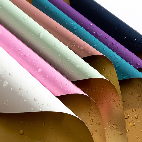 Two-color flower wrapping paper, bouquet wrapping material, golden waterproof Ouya paper, thick Han Fei paper, gilded colored paper