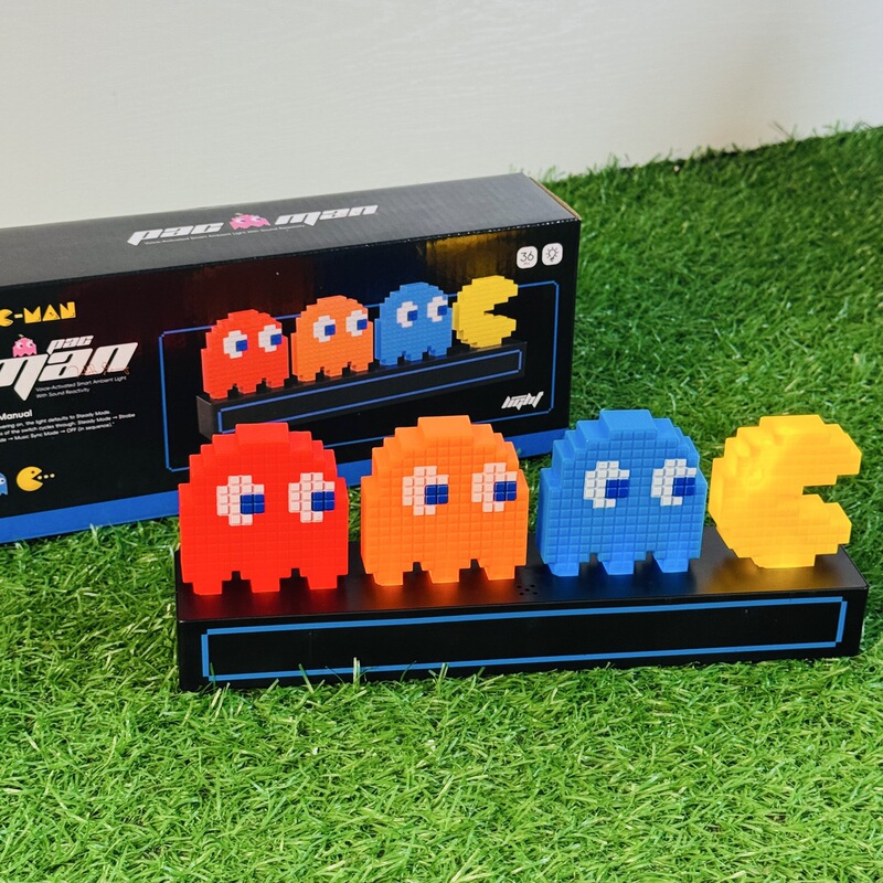 Cross-Border New Creative Night Light Pac-Man USB Music Sound-Controlled Rhythm Atmosphere Light Color-Changing Lamp Desktop Decoration