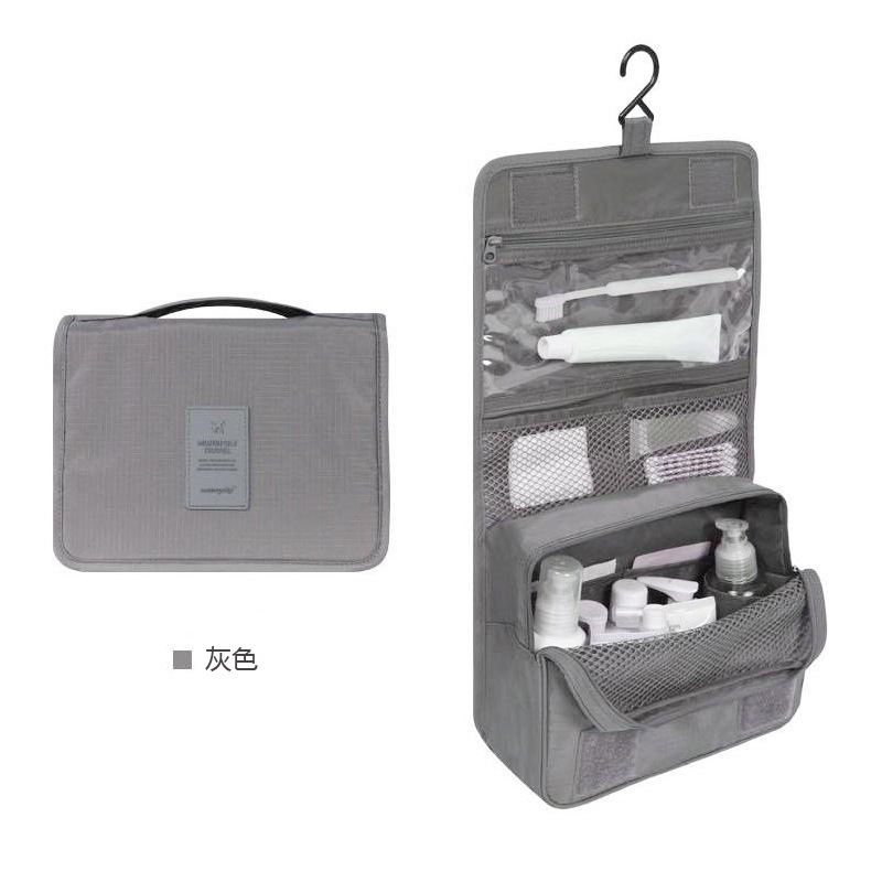 Nueva bolsa de lavado de almacenamiento de gancho de viaje plegable bolsa de cosméticos bolsa de almacenamiento de organización portátil fábrica al por mayor