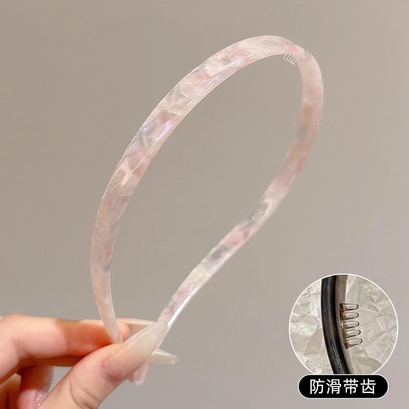 Este año, gafas populares de ácido acético, banda de cabello fina, 2024 nueva banda de cabello de alta presión, joyas de cabello, tarjetas de cabello