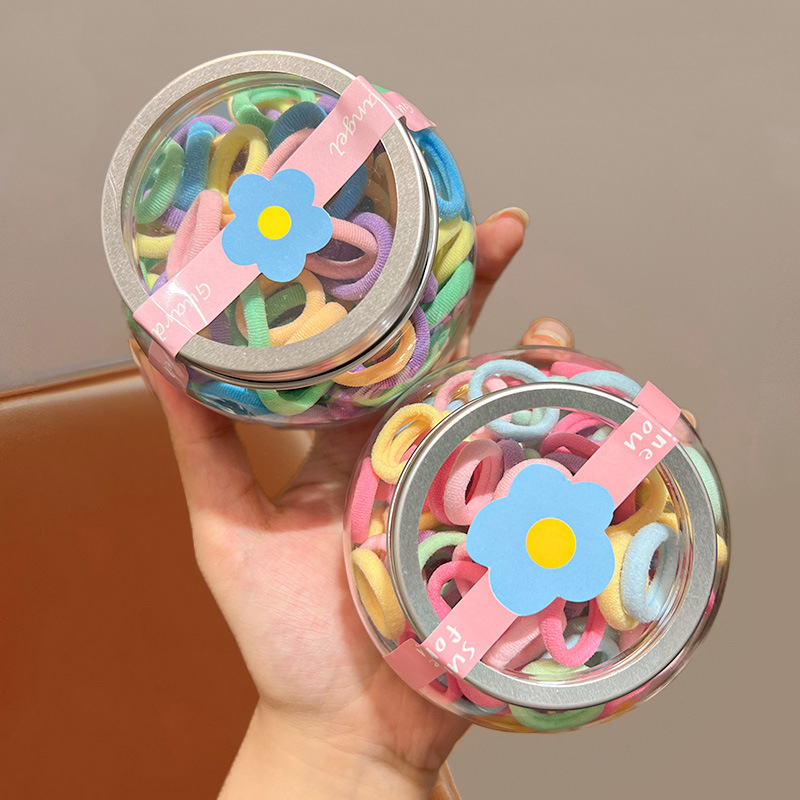 儿童头绳高弹力耐用发圈宝宝扎发皮筋小女孩罐装发绳发圈女童发饰|undefined