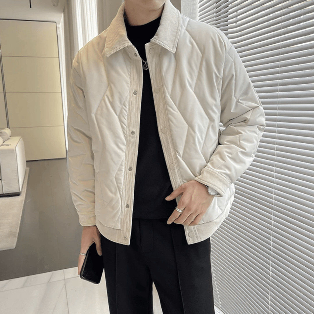 2025新款爆款高级感痞帅男士冬季外套棉服棉袄拼接夹克加厚棉衣