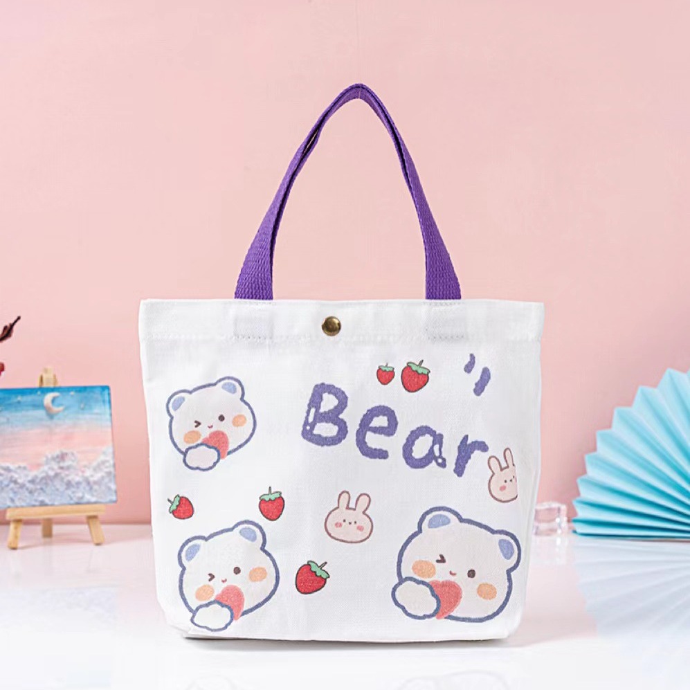 Bolsa de regalo de graduación de niños bolsas de lona portátiles de dibujos animados estudiantes bebés regalo de cumpleaños bolsa de lona spot