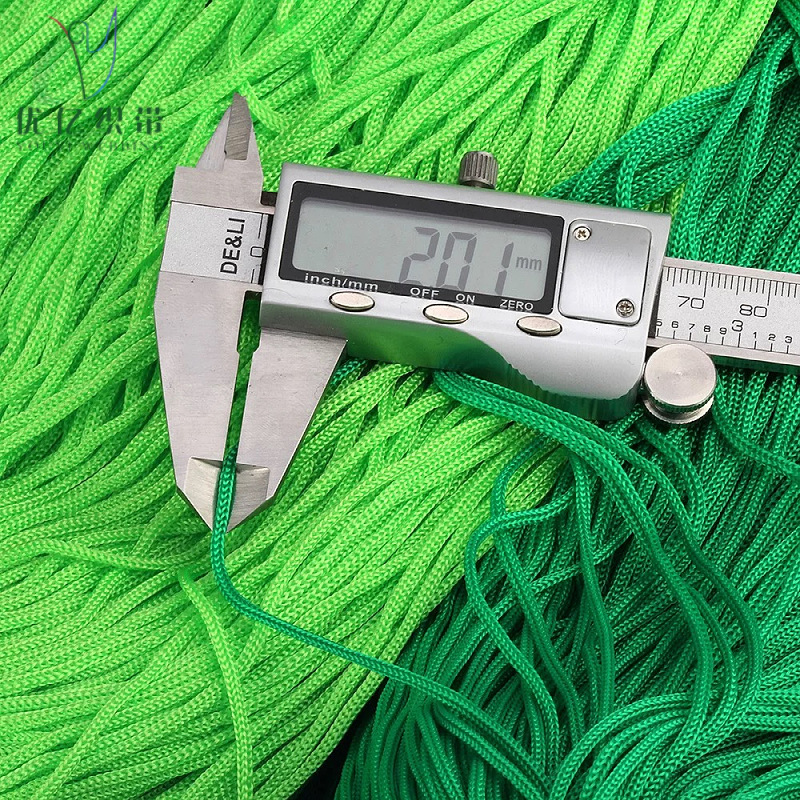 Pp cuerda de polipropileno punto de fábrica venta directa en color blanco y negro cuerda de nailon boca cordón hueco portátil cuerda tejida a mano