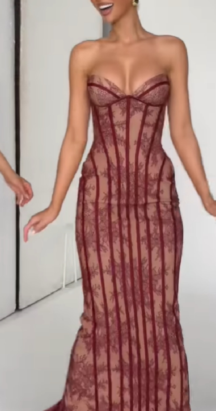 Sexy Lace Tube Top Bodycon Slimming Dress New Women Dress For Beach Party Hottie Style Clothing_ecoleips.com