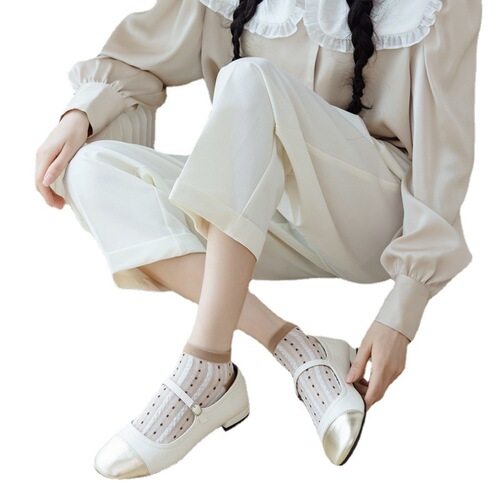 Spring and summer new Japanese style retro twist fine point sweet women's boat socks ins Korean style fashionable cotton women's short socks