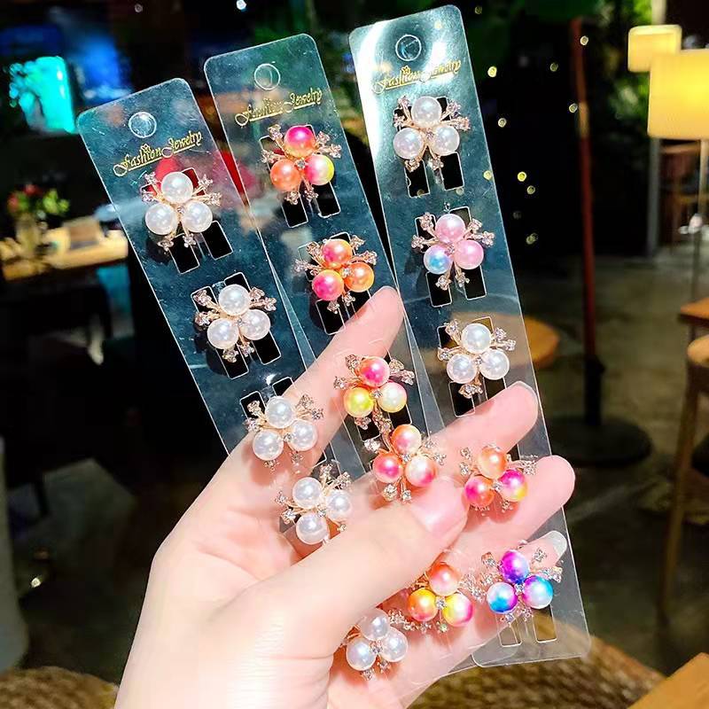 儿童彩色小豆扣发夹