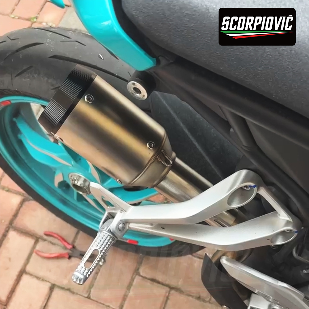Suitable for Motorcycle Kaiyue 350Rr Exhaust Pipe Modification Stainless Steel Middle and Tail Section Set Non-Destructive Straight up