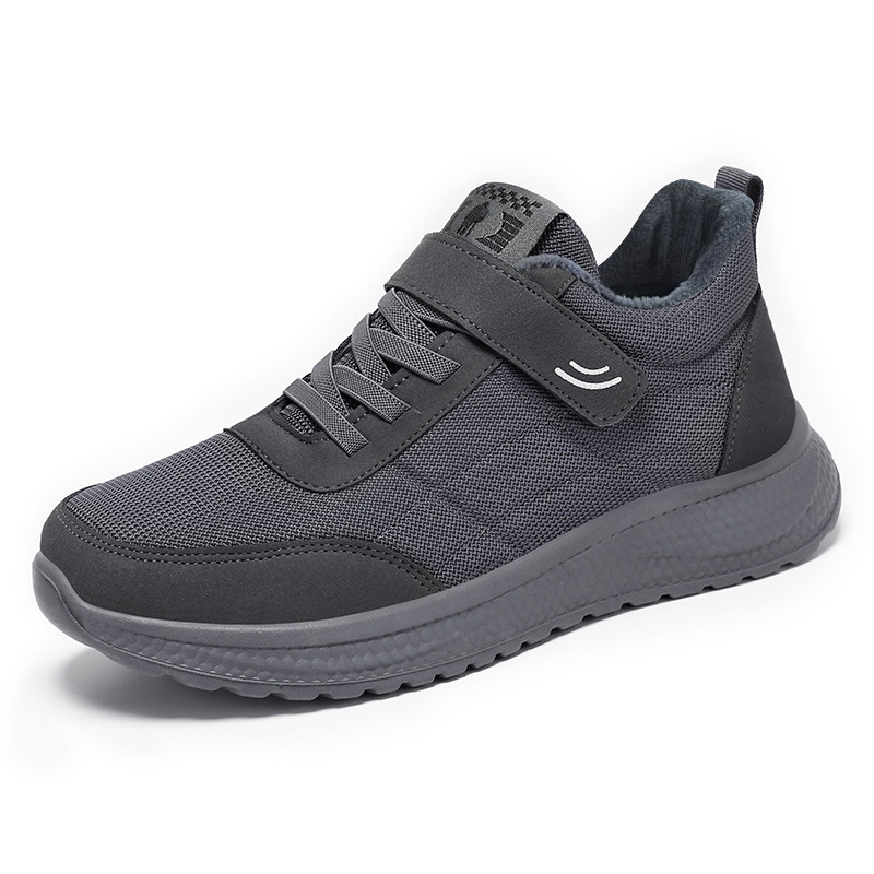 Zapatos de algodón para hombres de invierno velcro botas de hombre pareja botas versátiles para hombres botas de nieve gruesas botas de algodón cálidas